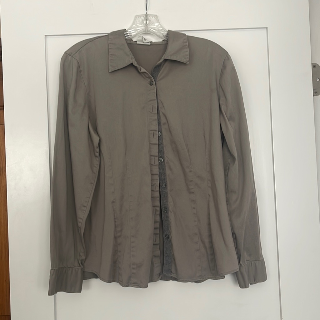 Grey Button Down Blouse